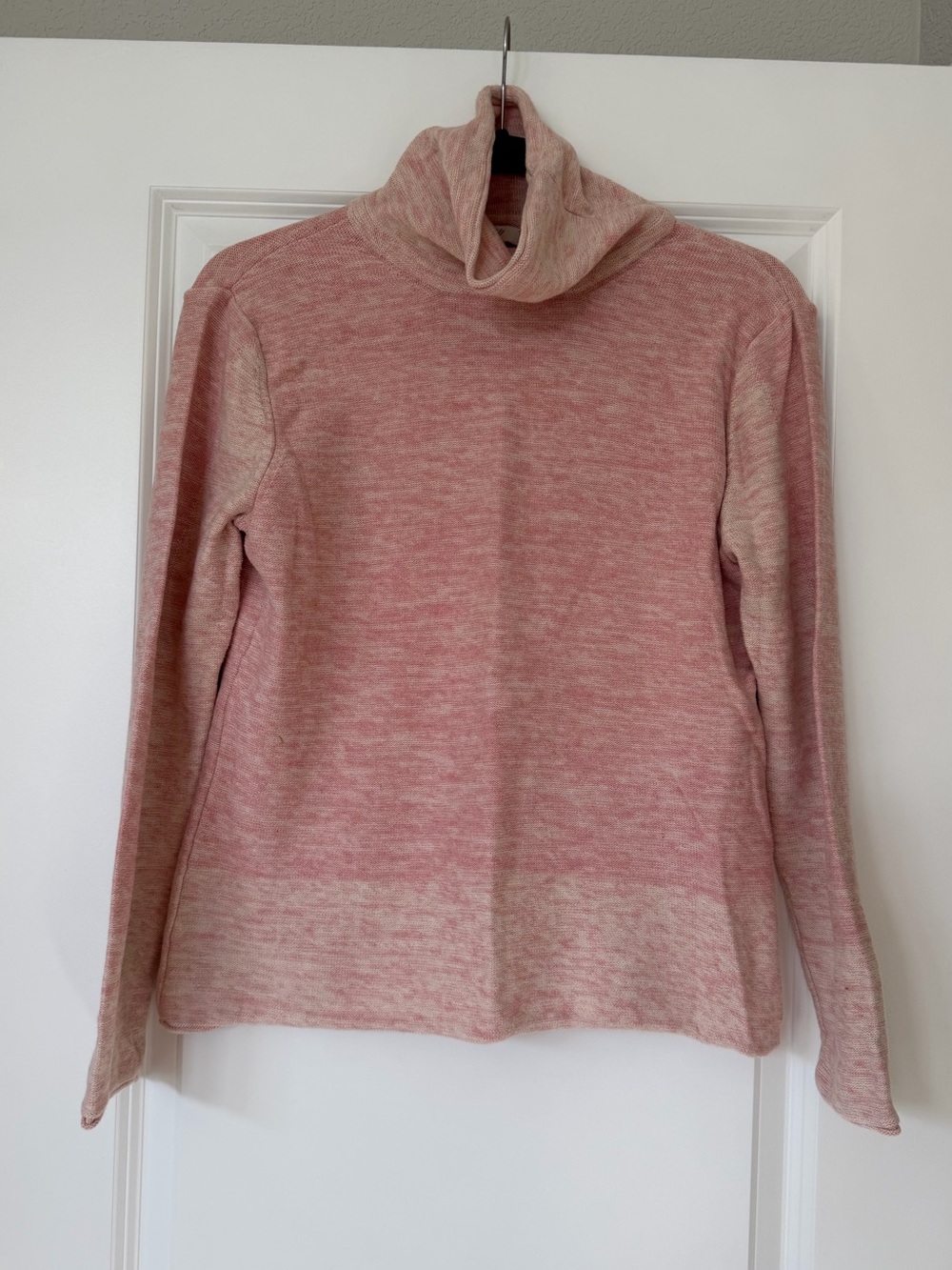 J Jill Cozy Pink Marled Turtleneck Sweater